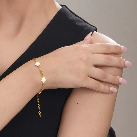 Lucky Four-Leaf Clover Bracelet