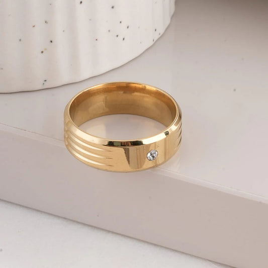 Shiny Diamond Gold Ring