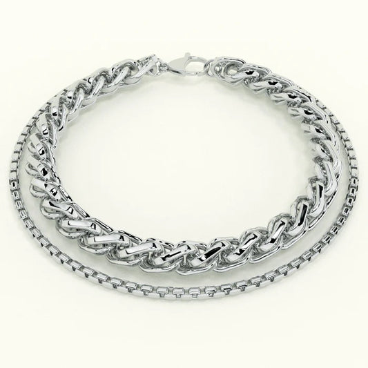 Layered Silver Bracelet