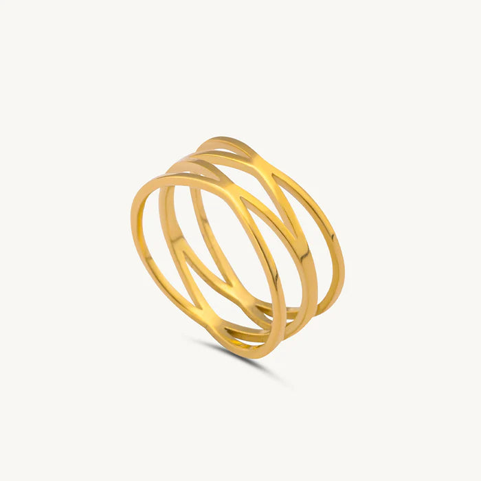 Twist Cross Cage Ring